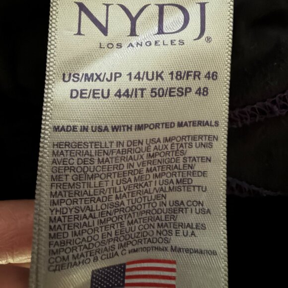 NYDJ Barbara Bootcut Jeans In High Stretch Denim Size 14 - Picture 11 of 12